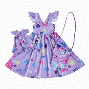 New Design Girls Flower Custom Princess Dress Kids Carnival Party Cosplay <strong>Encanto</strong> Dress <strong>Doll</strong> Dress and Bag 3pcs Sets - Product Image 4