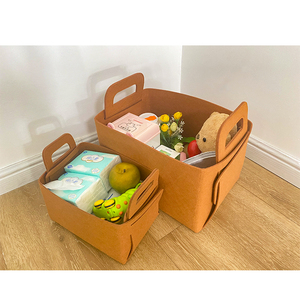 Có thể gập lại cảm thấy giỏ lưu trữ với thực hiện xử lý cho phòng ngủ/văn phòng/Vườn Ươm linh hoạt giặt và đồ chơi tổ chức - Product Image 1