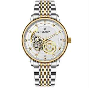 Montre mécanique automatique de luxe LOUIE JUELEN 9168 pour homme, en acier inoxydable, étanche, avec tourbillon squelette, montre de business - Product Image 2