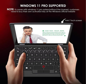 2025 New Business Mini portátil de 7 pulgadas 11 Pro A7 portátil de mano Intel N4000 de doble núcleo DDR4 12GB SSD 1TB MINI teclado portátil - Product Image 2