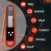 Thermomètre de cuisson sans fil pour barbecue, thermomètre numérique pour viande avec lecture instantanée magnétique, thermomètre alimentaire électronique en acier inoxydable