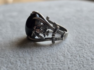 Bán Buôn Đen Onyx Cubic Zirconia Signet Người Đàn Ông Trang Sức Tùy Chỉnh Ottoman Tugra Thổ Nhĩ Kỳ Bạc Nhẫn Người Đàn Ông - Product Image 5