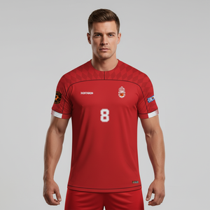 เสื้อฟุตบอลสโมสร HOSTARON แบบพิมพ์ลายโลโก้ด้วยเทคนิค Sublimation สำหรับผู้ใหญ่ ชุดยูนิฟอร์มฟุตบอลลำลอง ชุดวิ่งออกกำลังกายสำหรับเด็ก - Product Image 1