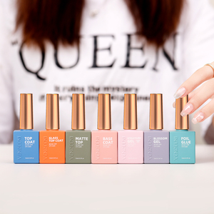 Vendeeni 16Kinds Multi Function Uv Gel Nail Polish TPO Hema Free OEM No Wipe Supe <strong>Top</strong> <strong>Coat</strong> Peel Off Base <strong>Coat</strong> Gel Nail Polish - Product Image 5