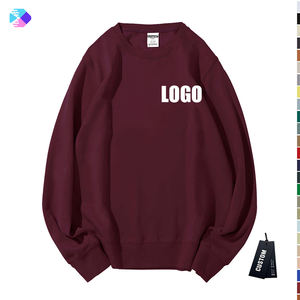 เสื้อสเวตเชิ้ตคอกลมผู้ชายทรงโอเวอร์ไซส์ สกรีนโลโก้ตามสั่ง ไม่มีฮู้ด เสื้อสเวตเชิ้ตหนา ผู้ผลิตเสื้อฮู้ดดี้ - Product Image 1