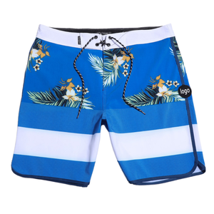 Custom <b>Men's</b> Two-Tone Boardshorts | Spandex Blend Swim <b>Trunks</b> with Drawstring | Summer Beachwear | OEM/ODM Exclusive Swim Shorts - Product Image 1