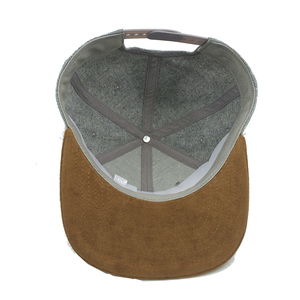 Chapeaux Snapback avec logo en cuir marron personnalisé <span class=keywords><strong>Casquette</strong></span> originale en <span class=keywords><strong>laine</strong></span> acrylique pour <span class=keywords><strong>homme</strong></span> - Product Image 6