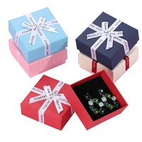 Kotak Hadiah Kertas Mewah Desain Kustom yang Dapat Digunakan Kembali, Laminasi Doff, Buatan Tangan, Tutup dan Alas, Dapat Didaur Ulang, Pita, Dompet, Perhiasan Leher, Lilin