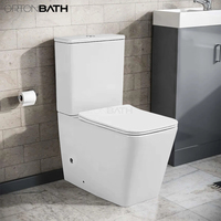 WC en céramique deux pièces avec siphon en P, double chasse, pour hôtels, sanitaires en porcelaine, vente en gros