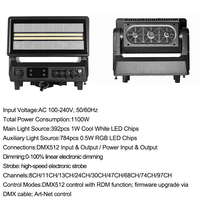 Projecteur LED Stroboscopique Mobile AOPU IP65 Étanche 1100W, Effet Matrice Wash, Lumière DJ pour Événements Extérieurs et Festivals de Musique