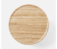 Natürlicher Marmor Runder Tortenständer D25CM Umweltfreundlich mit Marmorplatte und Steinbasis für Hochzeiten und Zuhause