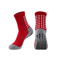 Chaussettes de football antidérapantes personnalisées, chaussettes de sport respirantes en coton, logo OEM