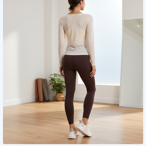 Conjunto Deportivo de 2 Piezas para Yoga y Pilates para Mujer, Ajustado, de Malla, Transpirable, con Cintura Elástica y Diseño Tie-Dye - Product Image 3