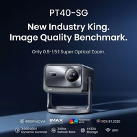 Projecteur laser DLP 4K H Isense PT40, 4000 lumens, intelligent, pour réunions/cinéma maison, avec mise au point automatique, Android 12 OS, compatible 3D