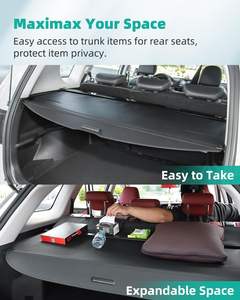 2021-2023 <span class=keywords><strong>Hyundai</strong></span> <span class=keywords><strong>Santa</strong></span> <span class=keywords><strong>Fe</strong></span> 1.6L <span class=keywords><strong>maletero</strong></span> trasero cubierta de sombra de seguridad retráctil carbono retráctil Kits interiores de carga trasera - Product Image 5