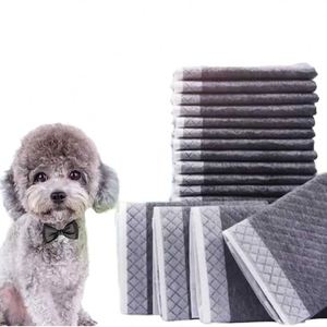 Tapis d'entraînement jetable pour animaux de compagnie, chiots et chiens, anti-odeur de charbon de bois et de urine, avec charbon actif de bambou, pour la propreté et les excréments - Product Image 1
