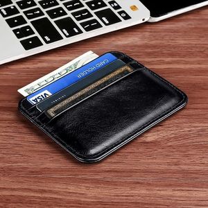 Wholesale <strong>Custom</strong> Logo Slim PU Leather Card Holder Multi Card Slots Portable Business Credit Card <strong>Wallet</strong> for Men Women Gift - Product Image 3