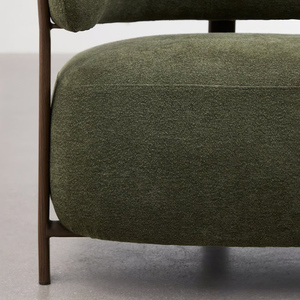 Poltrona Moderna in Legno e Tessuto per <span class=keywords><strong>Soggiorno</strong></span>, Sedia Lounge d'Accento per Arredamento Casa - Product Image 6