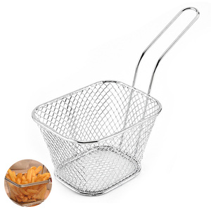 Wholesale Kitchen Wire <b>Mesh</b> Serving Food French Frying <b>Basket</b> Metal Deep Fry with Handle for Pot - Product Image 6