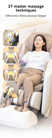 Fauteuil de massage SL-Track 5 sections 128 cm, détection automatique de la posture, pétrissage des tissus profonds, mobilier moderne pour la maison