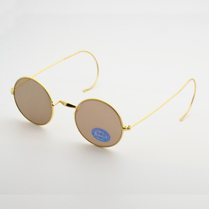 Occhiali Vintage American Optical Squire con Montatura Dorata Anni '80, Occhiali Rotondi con Aste a Molla - Product Image 4
