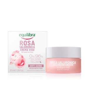 Equilibra Face, Crema Facial Antienvejecimiento con Ácido Hialurónico y Extracto de Rosa de Damasco - Product Image 1
