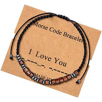 Europe et États-Unis vente chaude bracelet tissé code Morse alphanumérique couple bracelet personnalité code Morse bracelet