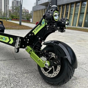 Patinete Eléctrico Plegable con Amortiguación de Resorte, Neumático de Carretera de 11 Pulgadas, 120 KM de Autonomía, Acelerador de Dedo, Patinete Eléctrico de 60 V con Bloqueo de Llave - Product Image 2