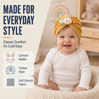 Turban Bébé Personnalisé avec Logo, Bandeau Lapin Personnalisé, Bonnet pour Nourrisson, Accessoires Cheveux Fille, Marque Privée OEM ODM Direct Usine