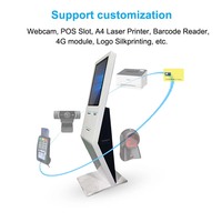 Kiosque OEM et ODM avec informations tactiles pour imprimante Demande de paiement et commande Terminal LCD à rapport 16:9 pour affichage vidéo extérieur