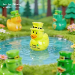 งานฝีมือเรซิ่นรูปเป็ดสไตล์การ์ตูนคริสต์มาส ซานตาคลอส เทศกาล<span class=keywords><strong>วัน</strong></span>เซนต์แพทริค  งานประดิษฐ์ DIY แบบหยดสี  ของตกแต่งตั้งโต๊ะ - Product Image 4