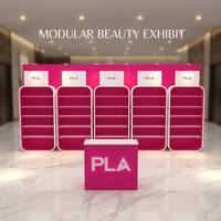 Stand d'exposition modulaire - Système d'affichage portable pour salon professionnel avec étagères et comptoir |   Stand d'exposition personnalisé pour événements
