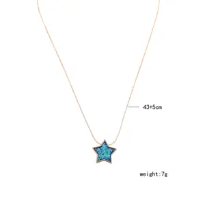 Multicolored Star Cross Dove of peace Necklace for Women Plated in Gold Perfect for Girls and Colorful Pendant Necklace
