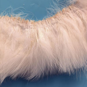 Pluma de pavo blanca lavada con doble costura de 3-5 pulgadas, pluma de sangre, pluma de marabú ensartada para atar moscas, plumas de pesca - Product Image 2