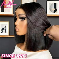 Perruque Bob Courte Ultra-Lisse de 12 Pouces, Couleur Naturelle, Cheveux Vietnamiens Bruts, Perruque Frontale en Dentelle HD Transparente de 10 Pouces en Cheveux Humains Vierges