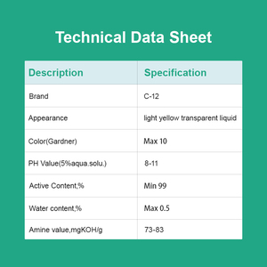 Cocamine Ethoxylated 12EO C-12 Bahan Kimia Pembantu Cairan Transparan Kuning Muda pH 8-11 CAS 61791-14-8 - Product Image 2
