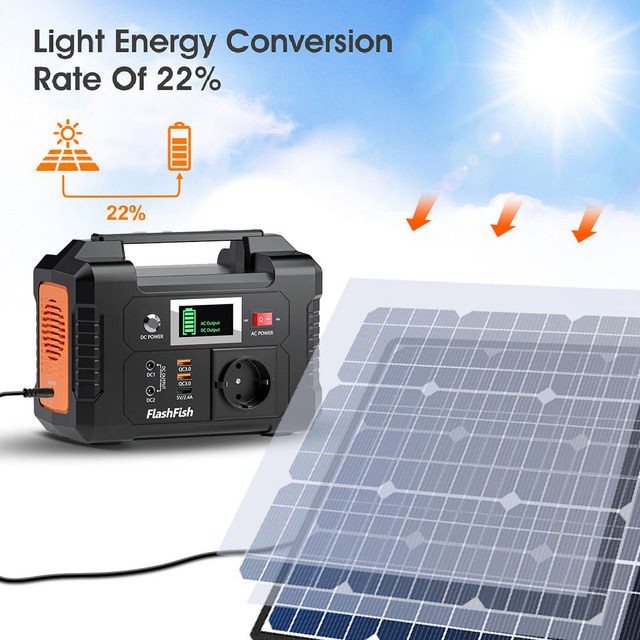 For 200W Lithium Ion Portable Solar Generator Pure Sine Wave Solar Panel Outdoor Power Bank Station MPPT Controller