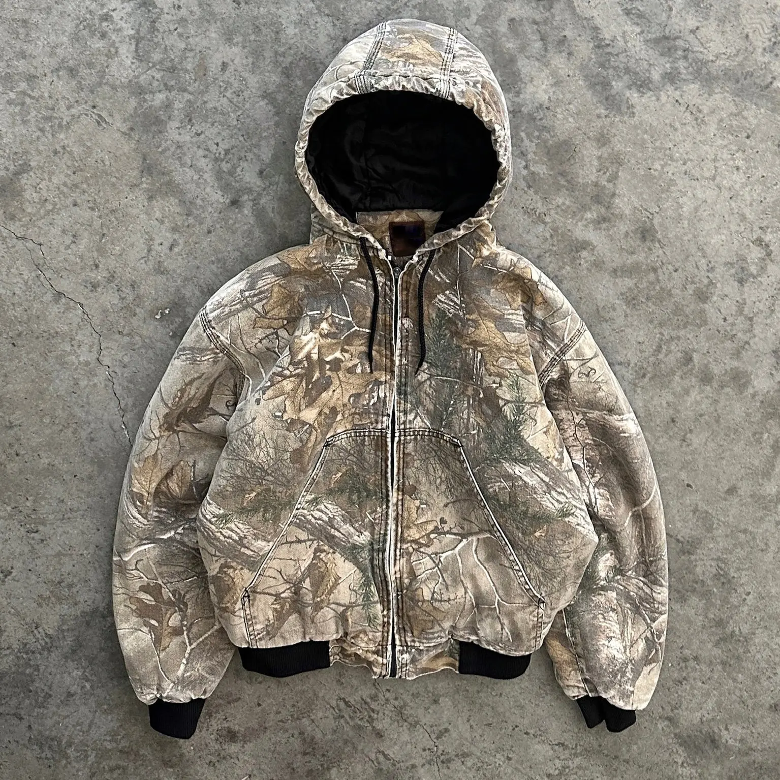 Vintage Geprint Camouflage Jas Custom Jack Hoodie Voor Heren Streetwear Outdoor Winter Workout Kleding Camo Jas