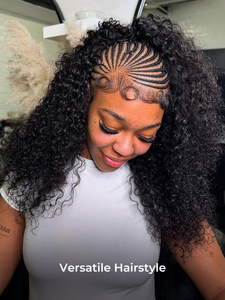 Nửa Tóc Giả Miến Điện Xoăn Glueless Dễ Dàng Để Mặc Lọn Lọn 3 Trong <span class=keywords><strong>1</strong></span> Nửa Tóc Giả Với Dây Kéo Cho Phụ Nữ Nguyên Việt Nam Trinh Nữ Nhân - Product Image 4