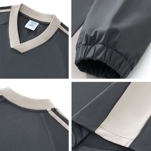 Manufacturer Custom Design Logo Sport Tshirt Color Block T-<b>Shirt</b> Heavyweight 285 Gsm Quick Dry Long Sleeve Oversized <b>Men</b> T <b>Shirt</b> - Product Image 2