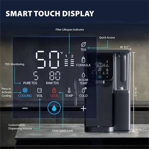 Haushalt 100G RO-Wasserreiniger Heißwasserspender <span class=keywords><strong>TDS</strong></span>-Reduzierung Tragbarer Wasserfilter mit UV-Licht Smart-Display Anpassbar - Product Image 6