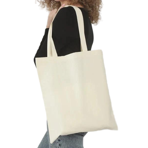 Bolsa de Mano de <span class=keywords><strong>Lona</strong></span> de Algodón Resistente con Impresión Personalizada, Blanca, Reutilizable, Ecológica, Reciclable, con Correa para el Hombro, para Compras y Promociones - Product Image 1