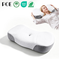 Almohadas de Cama Contour de Espuma Viscoelástica para Dormir de Lado, Boca Arriba o Boca Abajo, Almohada Cervical Ergonómica Ajustable, Suave para Dormir