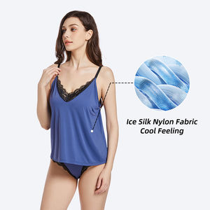 Shanhao Oem Meisjes Lekvrije Zijden Pyjama Dames Menstruatie Pyjama Zijden Nachtkleding Periode Slipje Pyjama 'S Voor Dames Set - Product Image 2