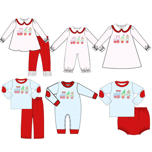 Bonitos conjuntos de ropa de Navidad para niños Otoño Invierno ropa para niños traje de niña pequeña con bordado - Product Image 1