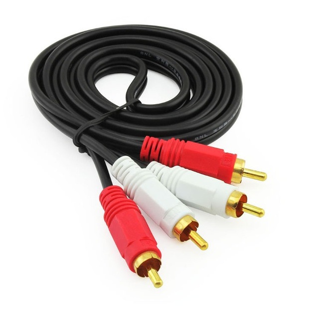 High Quality 2 RCA 2 RCA Composite Audio Video AV Cable Gold Connectors PVC Jacket for Camera Computer Use 1.5M/3M/5M Length