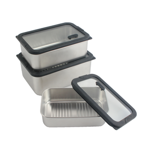 Stainless Steel <b>Food</b> <b>Storage</b> <b>Containers</b> with Lids, Airtight Bento Lunch Box for Meal Prep, Fruit, Freezer - Product Image 5