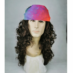 80s cosplay longue brune bouclée <span class=keywords><strong>Hippie</strong></span> <span class=keywords><strong>perruque</strong></span> Rocker hommes <span class=keywords><strong>perruque</strong></span> CW-027 - Product Image 5
