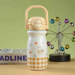 Cute Modern Design High Quality Stainless Steel Vacuum <b>Insulated</b> Leak-Proof Eco-Friendly Large-Capacity Portable Water Bottle - Product Image 3