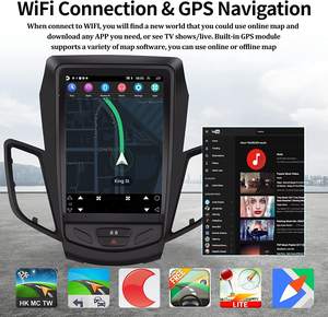 Podofo Autoradio Android 9,7 Pouces pour <span class=keywords><strong>Ford</strong></span> <span class=keywords><strong>Fiesta</strong></span> 2012-2015 avec Carplay Android Auto GPS Wifi Hifi FM RDS Micro Caméra - Product Image 4